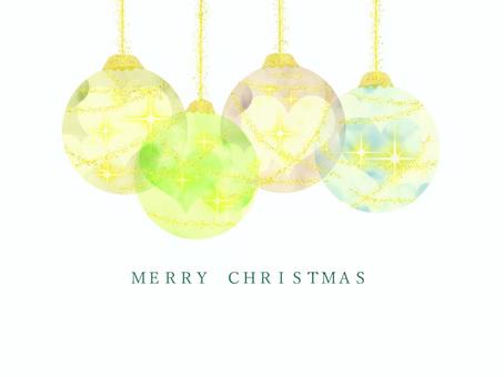 クリスマス＿キラキラのオーナメント04 クリスマス,オーナメント,メリークリスマス,キラキラ,エフェクト,ハート,ハッピークリスマス,クリスマスツリー,飾り,christmasのイラスト素材