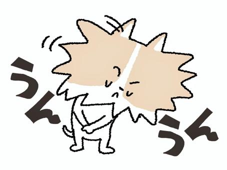 うんうんと頷くチワワ チワワ,頷く,うんうん,返事,pop調,手描き,挿絵,ワンポイント,素材,商用可のイラスト素材