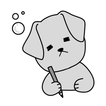 うたた寝の犬（白黒） 昼寝,うたた寝,おやすみ,寝ぼける,居眠り,すやすや,気持ちいい,犬,ペット,動物のイラスト素材