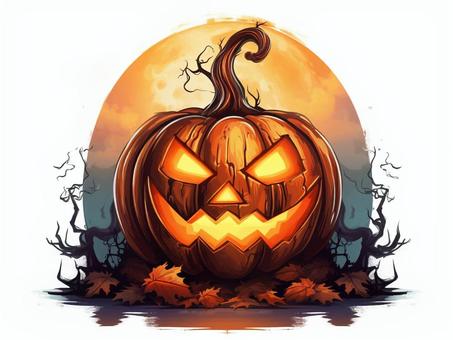ハロウィンのかぼちゃランタンイラスト