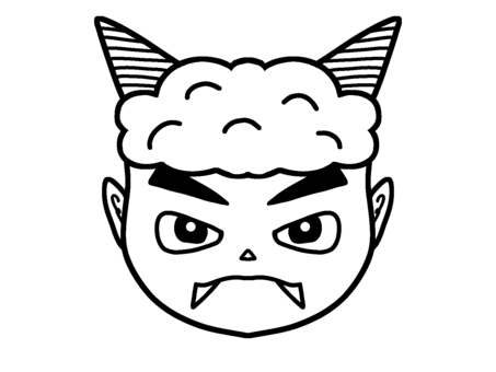 Illustration, ghost, setsubun, anger, 