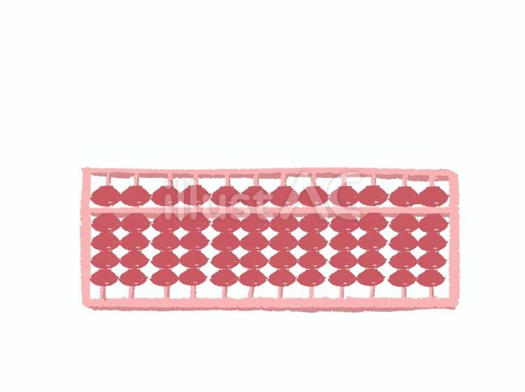 ぴんくのそろばん そろばん,計算,ピンクのイラスト素材