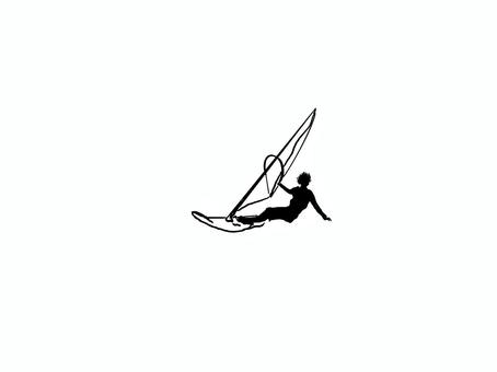 サーフィン　スポーツ ウィンドサーフィン,スポーツ,サーフィンのイラスト素材