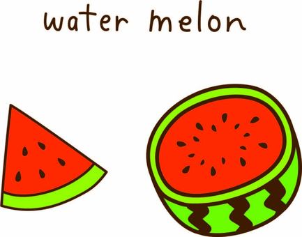 Illustration, watermelon, summer, food, JPG, PNG and AI