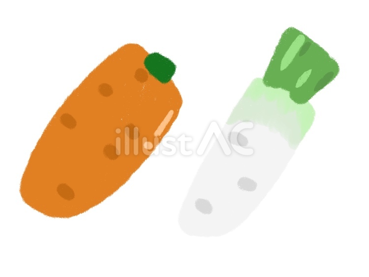 人参と大根 野菜,人参,大根のイラスト素材