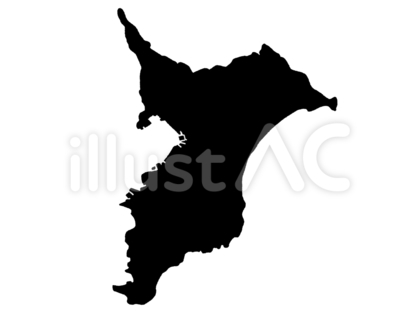 少しゆるい千葉県のシルエット