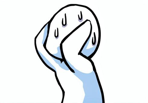 ショックをうける人 ショックをうける人 ショック,衝撃,驚き,失敗,後悔,同様,困惑,焦り,トラブル,ピンチのイラスト素材