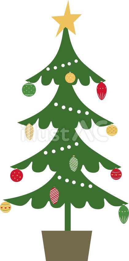 クリスマスツリー 単品イラスト