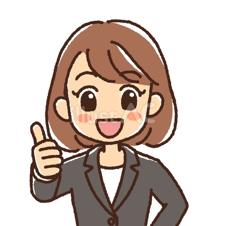 笑顔で親指を立てているスーツの女性 女性,スーツ,社会人のイラスト素材