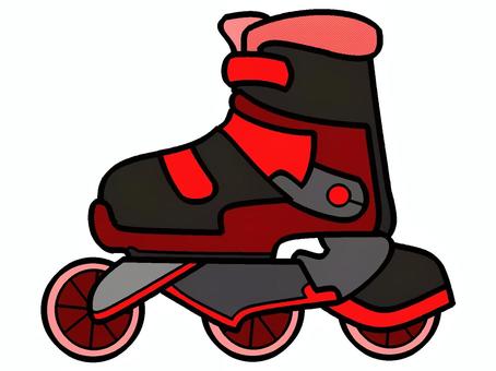 ローラースケートのアイコン『赤』