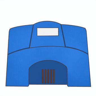 青い植木鉢 植木鉢,青,学校,小学生,学校教材,栽培,青い植木鉢,小学校,単体,白背景のイラスト素材