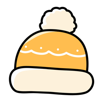 ポンポン付きの帽子 帽子,冬,秋,防寒具,ファッション,かわいい,シンプル,付ける,ポンポン,ニット帽のイラスト素材