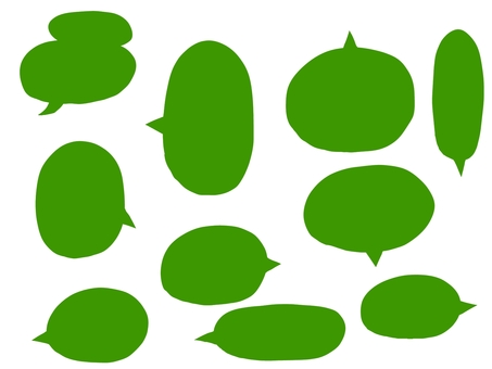 緑色の吹き出しセット