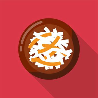 紅白なます・正月料理・おせち、お食い初め 紅白なます,なます,おせち,おせち料理,お節料理,正月料理,正月,お正月,酢の物,お祝い料理のイラスト素材