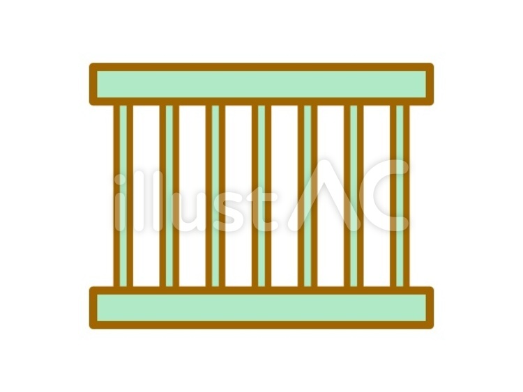 おり　緑 檻,動物園,刑務所のイラスト素材