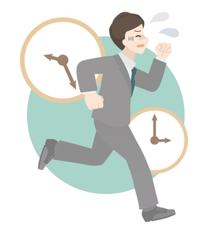 Male office worker pressed for time, JPG, PNG and AI Male office worker pressed for time, , JPG, PNG and AI