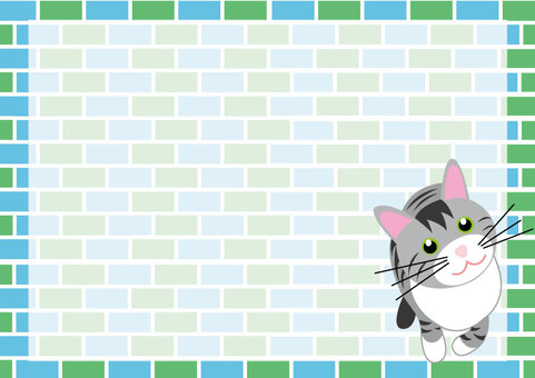 メッセージカード メッセージカード ねこ,かわいい,猫のイラスト素材