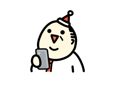 クリスマスにスマホを見る中年男性 おじさん,男性,中年,スマホ,iphone,見る,クリスマス,可愛い,サラリーマン,持つのイラスト素材