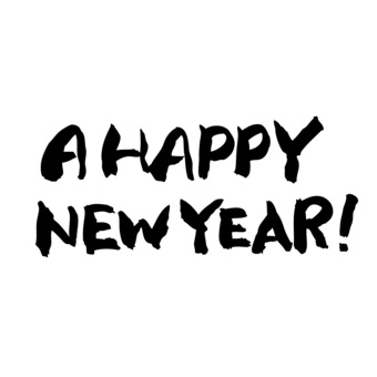 A HAPPY NEW YEAR！筆文字 happy,new,year,あけましておめでとうございます,筆文字,年賀,年賀状,あけまして,おめでとう,筆のイラスト素材