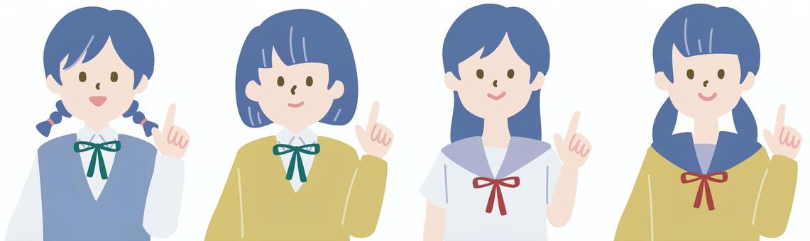 Illustration, middle school students, high school student, uniform, 