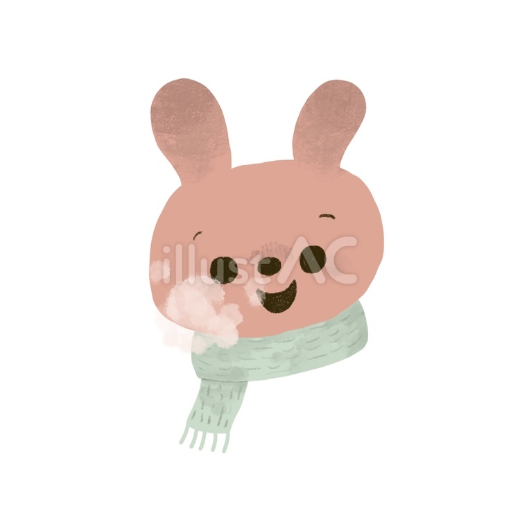 冬のうさぎ うさぎ,ウサギ,冬のイラスト素材