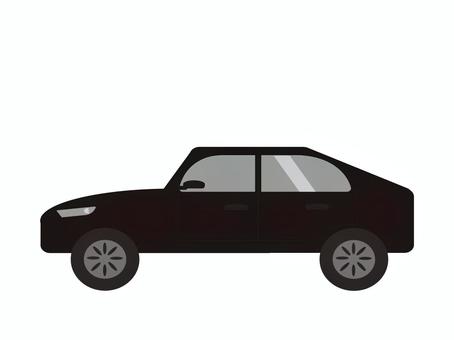 黒塗りの車 車,自動車,乗り物,横向き,黒,セダン,高級車,乗用車,シンプル,ベクターのイラスト素材