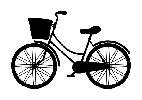 Illustration, bicicleta, veículo, linha, 