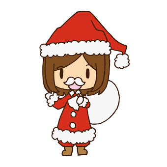 サンタ服の女の子 サンタ服の女の子 クリスマス,パーティ,サンタクロースのイラスト素材