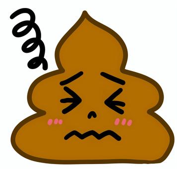 便秘 便秘,うんち,うんこ,便,出ない,詰まる,顔,巻きグソ,糞,困ったのイラスト素材