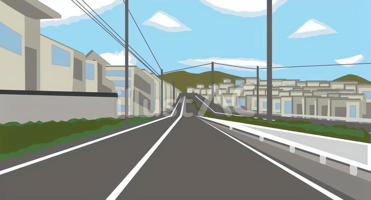 道路風景 道路,風景,車道のイラスト素材