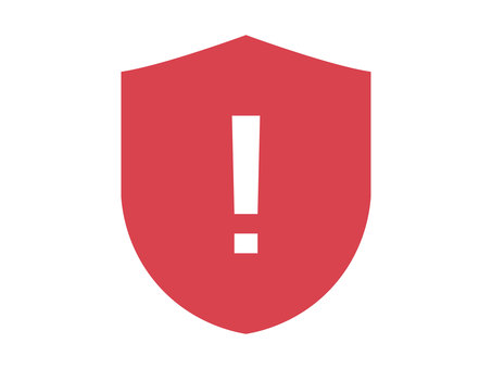 セキュリティ・警告（赤） セキュリティ,警告,危険,アイコン,アラート,インターネット,ネットワーク,サイバー,クラウド,デジタルのイラスト素材