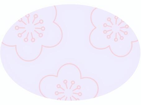 梅の花　フレーム　枠　薄紫ピンク 梅,花,植物,柄,和柄,和模様,和風,縁起,ポップ,かわいいのイラスト素材