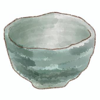 空の器 器,茶碗,陶器,水彩,鉛筆のイラスト素材