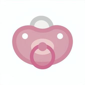 おしゃぶりのイラストアイコン素材 おしゃぶり,口,咥える,赤ちゃん,ベビー,子育て,子供,育児,新生児,乳児のイラスト素材