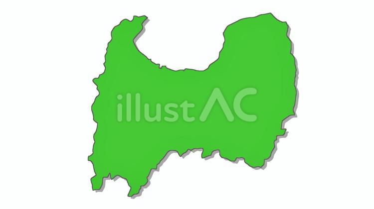 地図②　富山県 富山県,富山,地図のイラスト素材