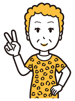  大阪のおばちゃん(黄)-051-バスト