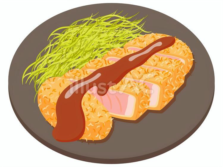 とんかつ-2 とんかつ,かつ,フライのイラスト素材