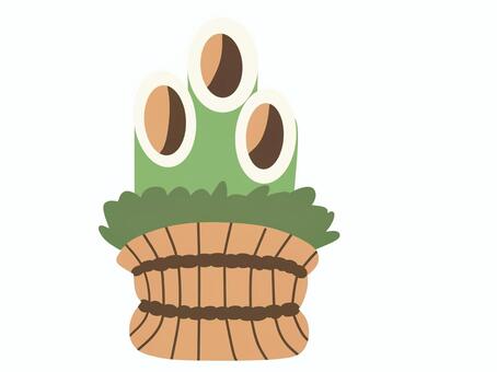 かわいい門松のイラスト 正月,門松,年賀状素材,竹,おめでたい,シンプル,デフォルメ,素材,挿絵,手書きのイラスト素材