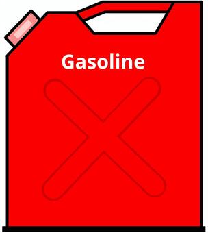 ガソリン携行缶 日用品,ガソリン携行缶,ガソリン,燃料,可燃物,容器,赤色,蛍光色,英語,デフォルメのイラスト素材