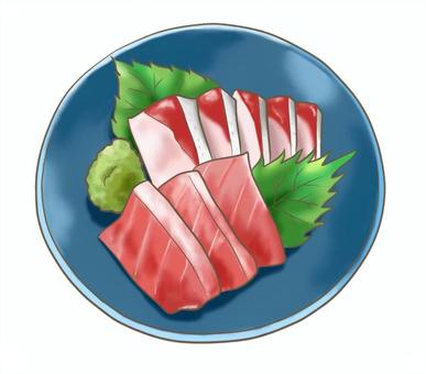 定番家庭料理 お刺身のイラスト 定番家庭料理 お刺身のイラスト 刺身,食べ物,料理,定番,家庭,おかず,和食,魚,マグロ,赤身のイラスト素材
