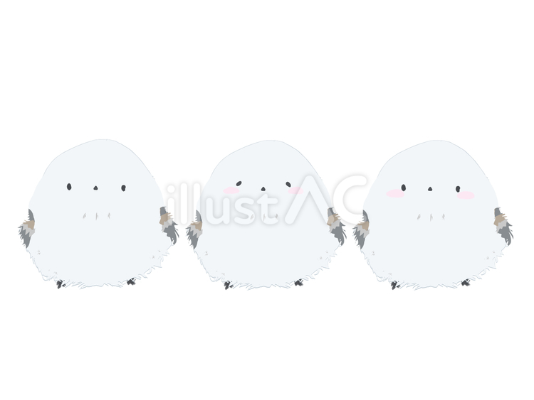 シマエナガ シマエナガ,動物,鳥のイラスト素材