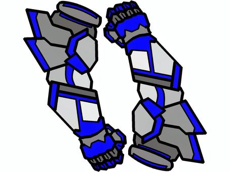 ガントレットのアイコン『青』 ガントレット,鎧,腕用,装備,防具,頑丈,両腕,モチーフ,カラー,ゲームのイラスト素材