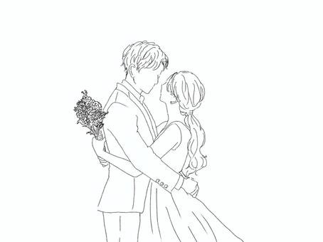 Illustration, marry, photo wedding, preliminary filming, 