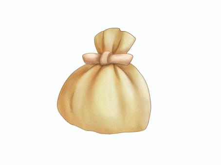 水彩画風餅巾着のイラスト 餅巾着,鍋,おでん,具,餅,油揚げ,水彩,手描き,高カロリーのイラスト素材