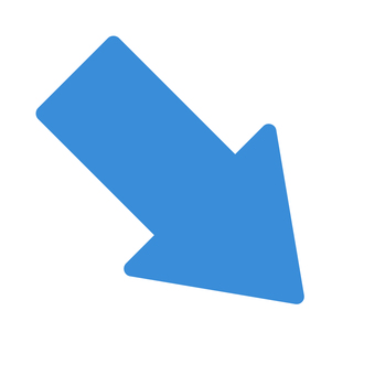 青い矢印マーク右下 青,矢印,斜め右下,右下,アロー,アイコン,シンプル,ベクター,方向,指示のイラスト素材