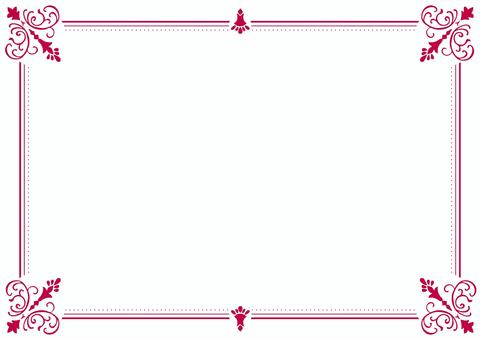 アンティークなフレーム　手描き フレーム,横,飾り枠のイラスト素材