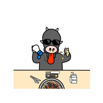 焼肉 焼肉,牛,牛肉,牛タン,うしのイラスト素材
