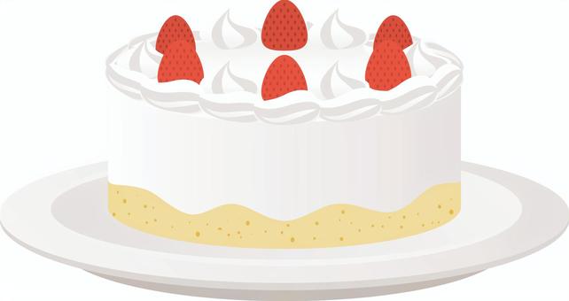 いちごのケーキ ケーキ,誕生日ケーキ,クリスマスケーキ,バースデーケーキ,デコレーション,誕生日,生クリーム,ストロベリー,いちご,イチゴのイラスト素材