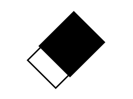 消しゴムのアイコン 消しゴム,アイコン,モノクロ,シンプル,ポップ,ベクターのイラスト素材