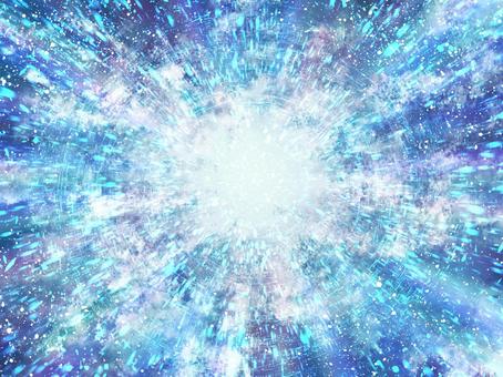 インスピレーションが導く光の波動【1】 インスピレーション,光,波動,放射,宇宙,抽象,スピリチュアル,青,白,水色のイラスト素材